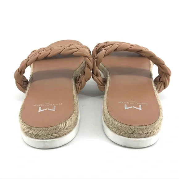 Marc Fisher Tan Brown Macaroon Jaimee Espadrille Slide Sandal - Picture 6 of 8